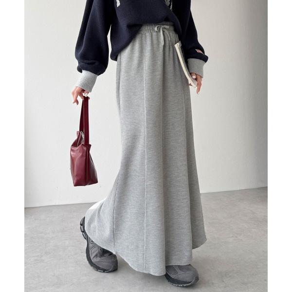 「Java」 ロングスカート LARGE グレー レディース