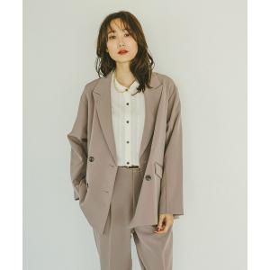 「GLOBAL WORK」 テーラードジャケット LARGE モカ レディース