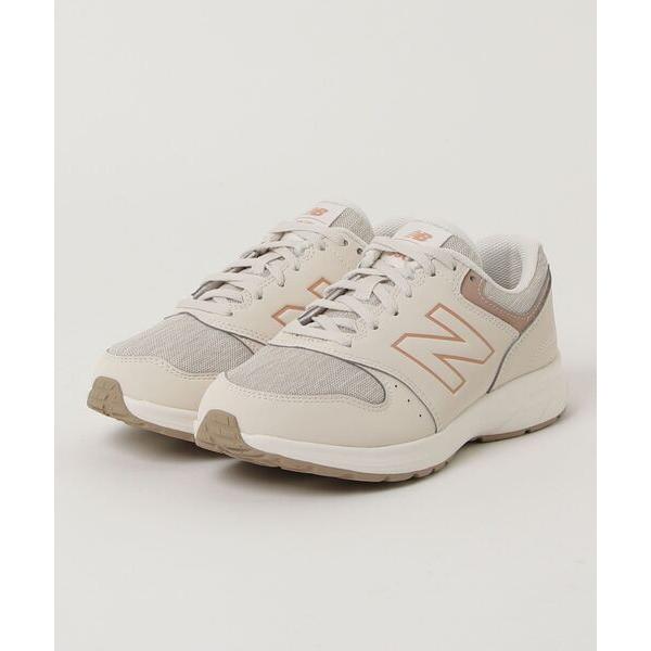 「New Balance」 ローカットスニーカー 24.0cm ホワイト×ピンク レディース