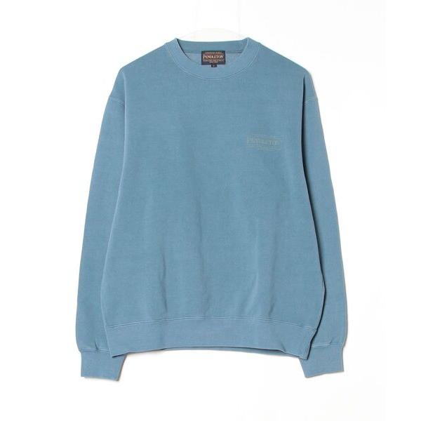 「PENDLETON」 ワンポイントスウェットカットソー S ブルー メンズ