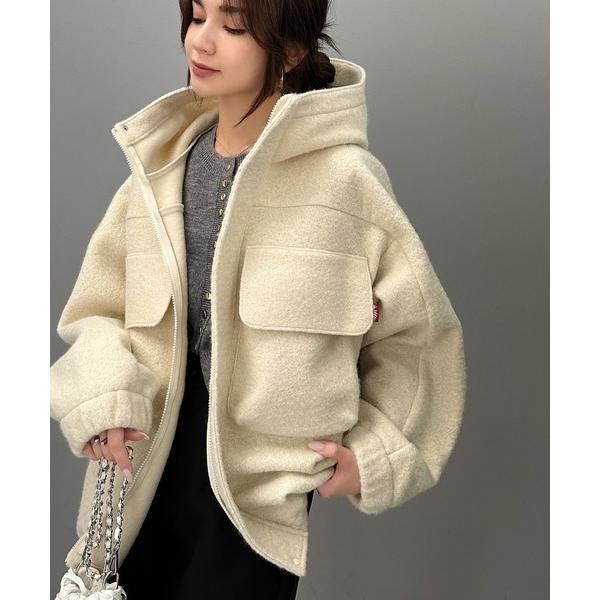 「Java」 ブルゾン LARGE ベージュ レディース