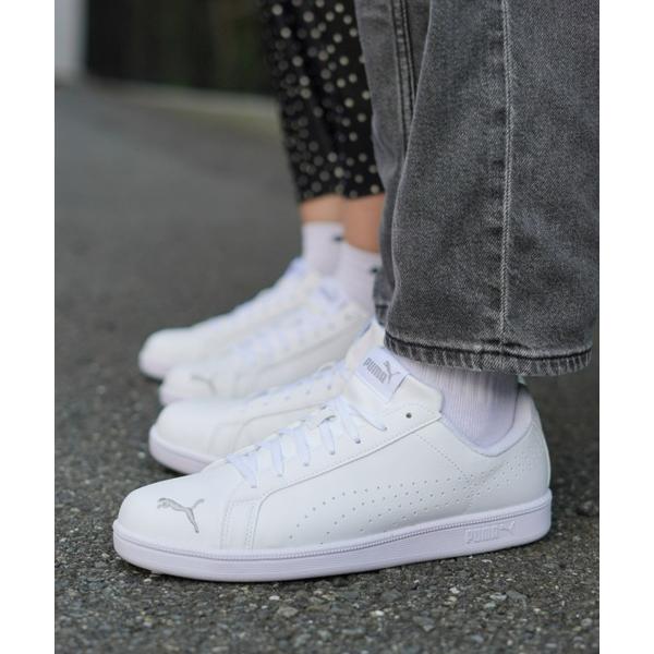 「PUMA」 ローカットスニーカー 23.0cm ホワイト×シルバー メンズ
