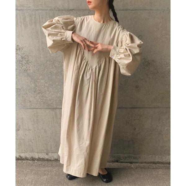 「INTER FACTORY」 長袖ワンピース FREE ナチュラル レディース