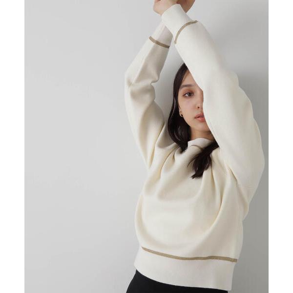 「NATURAL BEAUTY BASIC」 長袖ニット FREE オフホワイト レディース