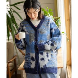 「niko and...」 ニットカーディガン FREE ブルー レディース