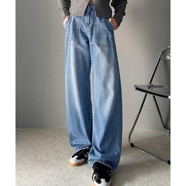 「Java」 デニムパンツ MEDIUM ブルー レディース