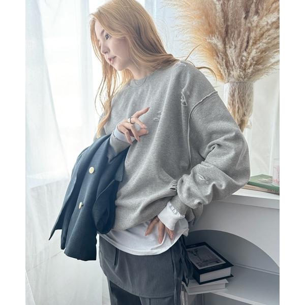 「Java」 スウェットカットソー LARGE グレー レディース