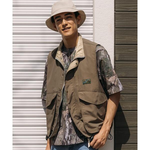 「Foxfire」 ナイロンベスト LARGE オリーブ メンズ