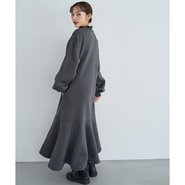 「mil」 長袖ワンピース X-SMALL チャコールグレー レディース