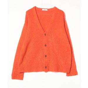 「DISCOAT」 ニットカーディガン M オレンジ レディース