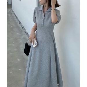 「AMOUR BOX」 半袖ワンピース SMALL グレー レディース