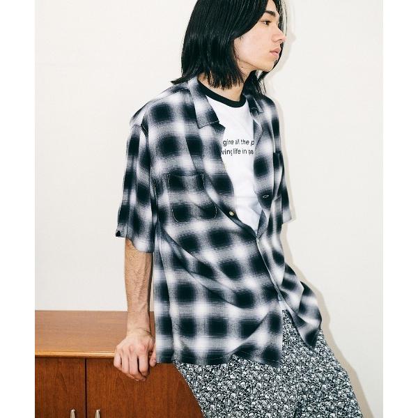 シャツ 半袖 TOWNCRAFT / タウンクラフト 60S OMBRE LOOP COLLAR S...