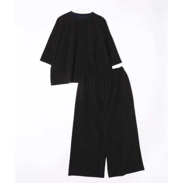 tシャツ 速乾 ドルマン トップス ワイドパンツ セットアップ レディース