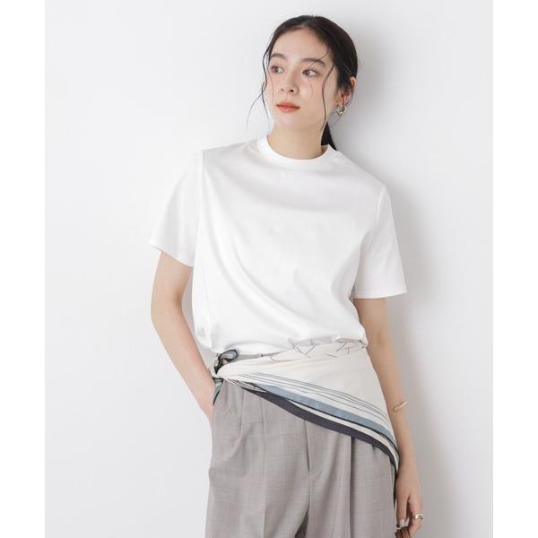 tシャツ 半袖 DressT/シルケットスムースモックネックTシャツ レディース