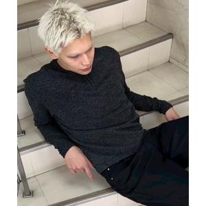 セーター ニット 「Chikashitsu +」zip neck long sleeve knit / 「チカシツプラス」ジップネック長袖ニット