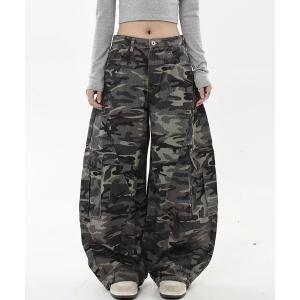 カーゴパンツ ウルトラワイド カモカーゴバギーパンツ メンズ レディース