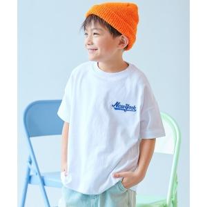 tシャツ 綿100% お洗濯してもよれにくい ワンポイント刺繍 ビッグシルエット 半袖Tシャツ キッズ 子供服 男の子 女の子