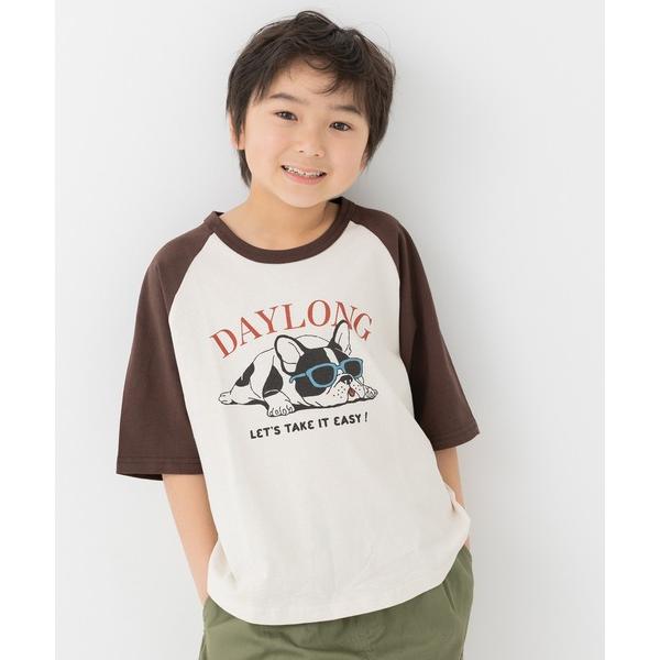tシャツ 綿100％ プリントラグラン半袖Tシャツ キッズ 子供服 女の子