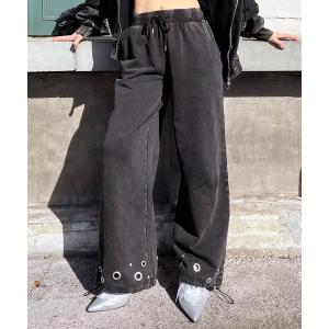 スウェットパンツ ジャージ アイレットスウェットパンツ レディース