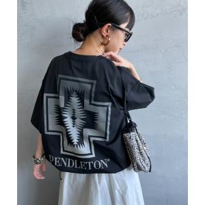 tシャツ 「WEB先行予約」「PENDLETON/ペンドルトン」 別注 ドローコード付き ネイティブ柄 バックプリントTシャツ レディース メンズ