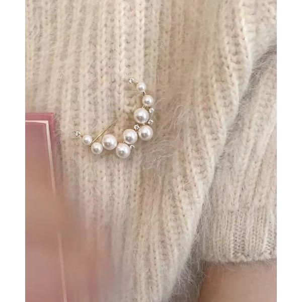 ブローチ FReePLACe/パールラインブローチ R0168 レディース