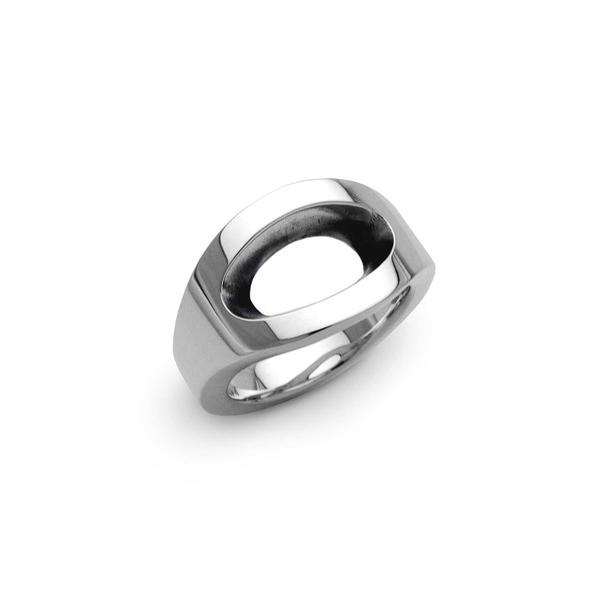 指輪 リング SV925 オーバルホールリング メンズ