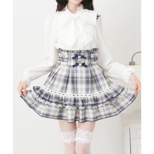 スカート ハートバックルビジューフレアスカート