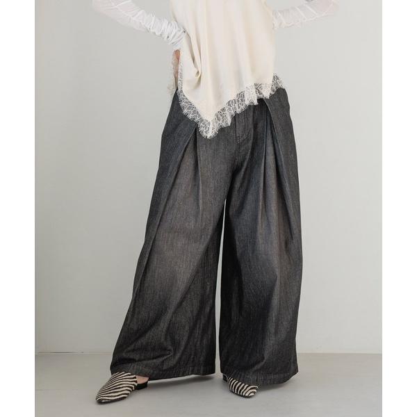 ワイドパンツ ジーンズ デニム デニムパンツ 「HEREIAM」MIDデニムバギーパンツ レディース