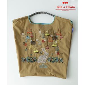 ショルダーバッグ バッグ SUPER HAKKA×Ball＆Chain ランプとうさぎ刺繍トートバッグ(M) レディース