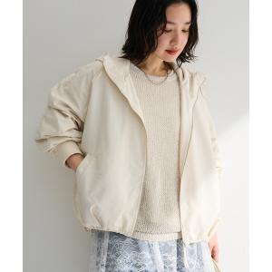 ブルゾン アウター 撥水加工フード付ブルゾン レディース