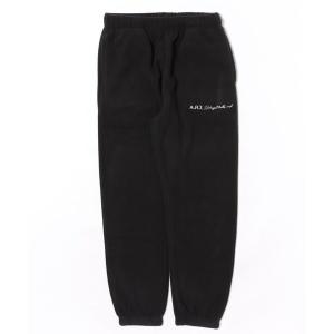 スウェットパンツ ジャージ 「GROOVY STORE」ワンポイント刺繍 フリース素材イージーパンツ メンズ レディース