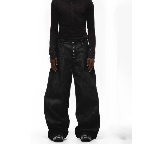 ジーンズ デニム デニムパンツ 「メンズ リジッド バギーデニム Y2K Aライン 韓国 ストリート...