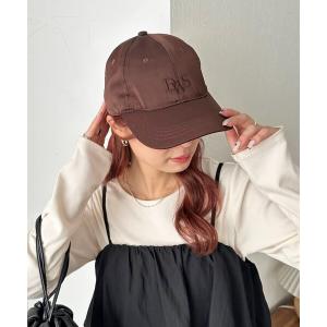 キャップ 帽子 ロゴ刺?サテンキャップ レディース