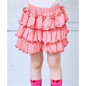 ワイドパンツ パンツ リブフリルキュロットパンツ キッズ 子供服 男の子 女の子