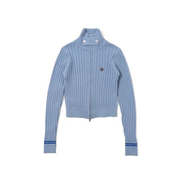 ニット セーター Drivers Neck Buttan Zip Knit レディース