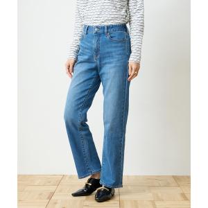 パンツ ストレッチデニムストレートパンツ「ウエストゴム」 レディース