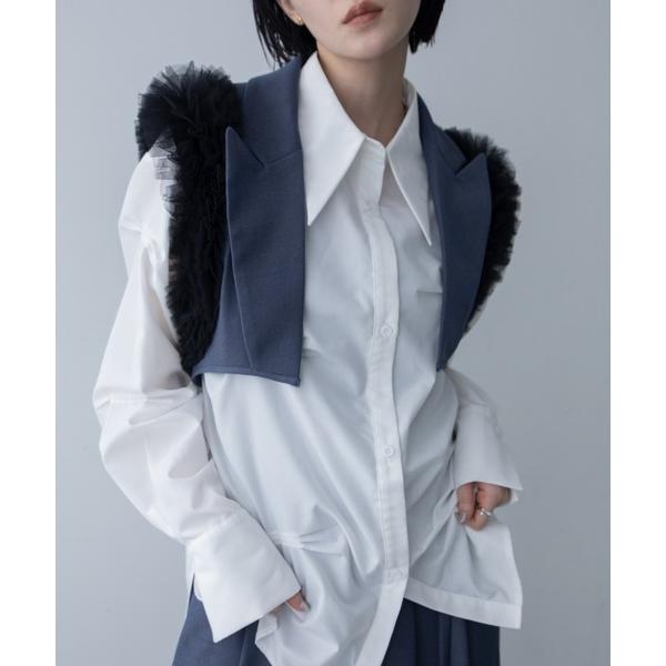 ベスト ジレ 入学式 卒業式 チュールドッキングウェーブベスト/SETUP レディース