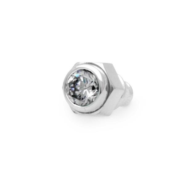 ピアス SV925 ストーンボルトピアス メンズ