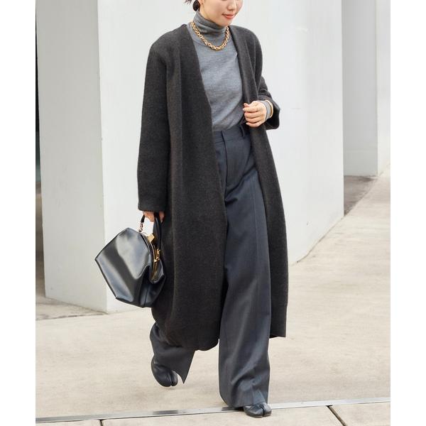 「Plage」 ニットコート 38 チャコールグレー レディース