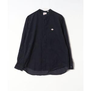「DANTON」 ワンポイント長袖シャツ 40 ネイビー メンズ