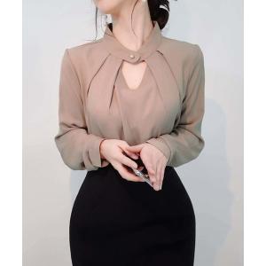 「SEU」 長袖ブラウス フリー ベージュ レディース