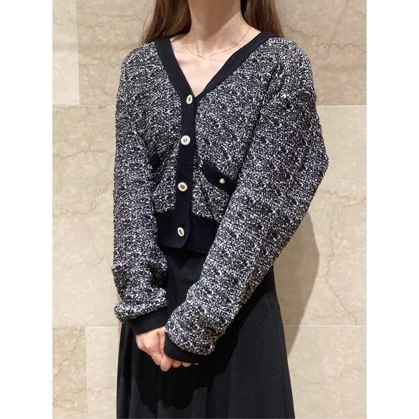 「SNIDEL」 ニットカーディガン ONE SIZE ブラック レディース