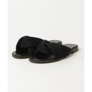 「L'avenue」 フラットサンダル 37 ブラック レディース