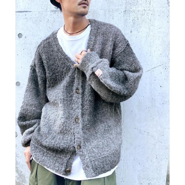 「Java」 ニットカーディガン LARGE ブラック メンズ