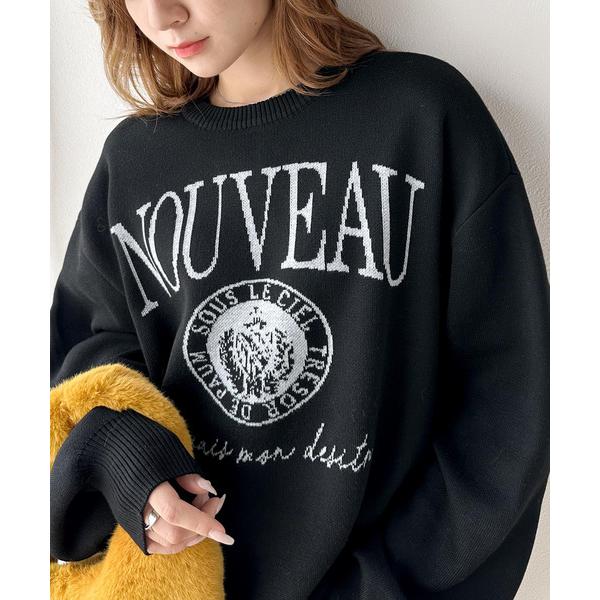 「Java」 長袖ニット LARGE ブラック レディース