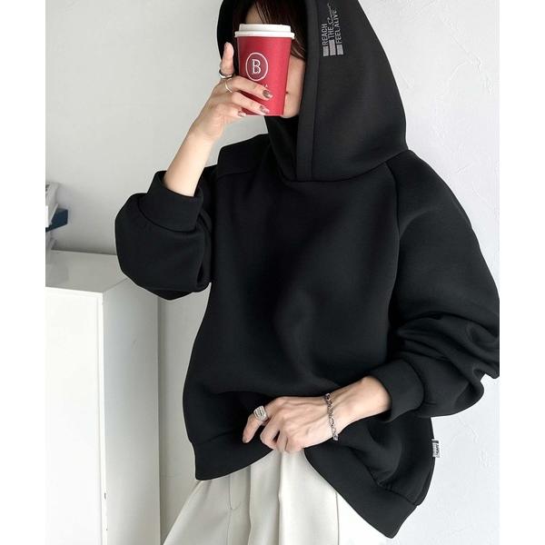 「Java」 プルオーバーパーカー MEDIUM ブラック レディース