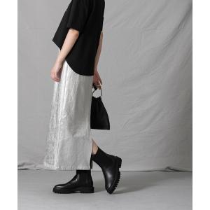 「CLOCHE」 ロングスカート FREE シルバー レディース