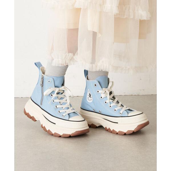 「CONVERSE」 ハイカットスニーカー 24cm サックスブルー レディース