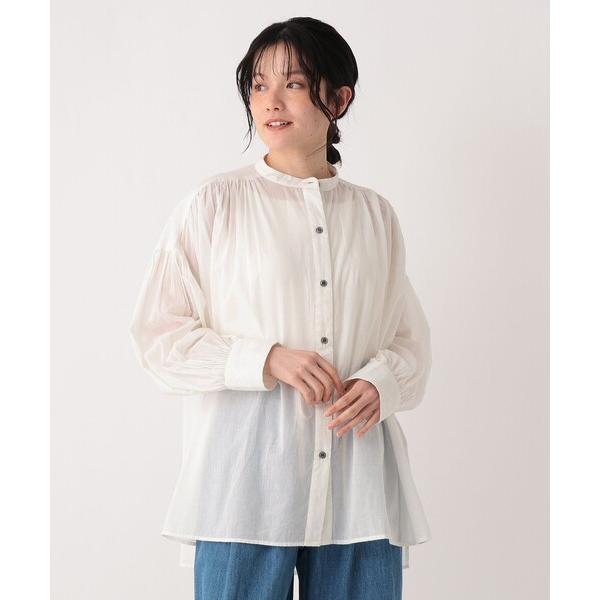 ブラウス シャツ インド綿ボイルバンドブラウス レディース
