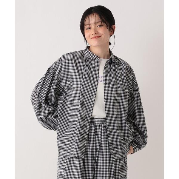 ブラウス シャツ インド綿チェックブラウス レディース
